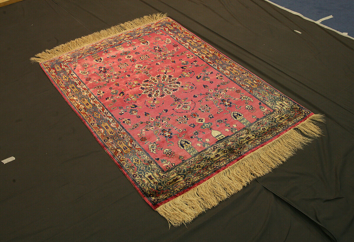 Tapis Persan Antique Kashan Soie n°:66043137